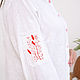 Заказать Белая льняная  Рубашка с вышивкой "Маки красные". NATALINI. Ярмарка Мастеров. . Блузки Фото №3