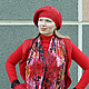 Takes felted 'Red autumn'. Headwear Sets. Felt the world. Online shopping on My Livemaster.  Фото №2