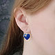 Heart Earrings. Lapis lazuli and rhodonite. Earrings natural stones. Earrings. ARIEL - MOSAIC. My Livemaster. Фото №6