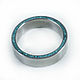 Order Titanium ring with Chrysocolla in the sides. asgdesign. Livemaster. . Rings Фото №3