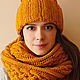 Knitted set 'Allen': hat and Snood. Headwear Sets. marishino. My Livemaster. Фото №4