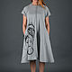Spring cotton MIDI dress, print Dress-DR0129W2. Dresses. EUG fashion. Online shopping on My Livemaster.  Фото №2