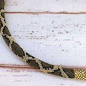 Украшения handmade. Livemaster - original item String of beads Swamp snake. Handmade.