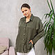 Shirt in man style green, Blouses, Novosibirsk,  Фото №1