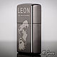 Зажигалка Zippo 150 с гравировкой Leon. Зажигалки. Маргарита Гроза (мастер). Интернет-магазин Ярмарка Мастеров.  Фото №2