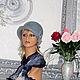 hats: Blue mink. Hats1. Svetlana Chernova. Online shopping on My Livemaster.  Фото №2