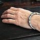 Bracelet Braided Leather Men's Beads Silver. Braided bracelet. kot-bayun. Online shopping on My Livemaster.  Фото №2