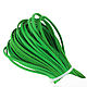 Кожаный шнур (№38, ярко-зеленый, ширина 3мм, толщ. 1,2-1,4мм). Шнуры. Etokozha. Ярмарка Мастеров.  Фото №6