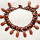 "Red necklace" made of wood - plum and bayong. Necklace. art-o-bus. Online shopping on My Livemaster.  Фото №2