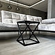 Стол журнальный лофт с графитовым стеклом 40х40х40см. Столы. Мебель LOFT. Интернет-магазин Ярмарка Мастеров.  Фото №2