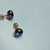 Украшения handmade. Livemaster - original item Gold Earrings Blueberry Beads. Handmade.