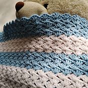 Работы для детей, handmade. Livemaster - original item blankets for kids: Plaid Baby SEA. Handmade.