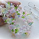Свадебное колье с цветами и кристаллами "Букет невесты". Колье. Beadsgemsflowers - Украшения для Вас. Ярмарка Мастеров.  Фото №4
