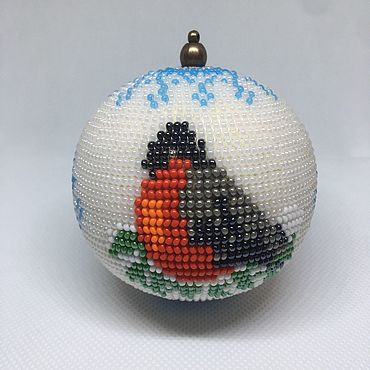 Новогодний Шар Бисером Мастер Класс Новогодний Шар Бисером Мастер Класс