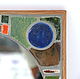 Зеркало в зеленой цветовой гамме синий круг круглое зеркало дуб мозаика лес коричневый для кухни ванной подарок на свадьбу новоселье ручная керамика купить авторская мозаика