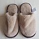 Fur slippers made of sheep wool large size. Slippers. Bedding,bed linen,bathrobes. Online shopping on My Livemaster.  Фото №2
