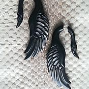 Украшения handmade. Livemaster - original item Single earring: Swan. Handmade.