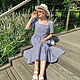A-line, A-line cotton summer dress. Midi length, mini, floor length. Dresses. Yana Levashova Fashion. My Livemaster. Фото №5