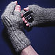 Men's knitted fingerless gloves This brutal grey. Mitts. Warm Yarn. Online shopping on My Livemaster.  Фото №2