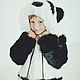 Rabbit panda kids fur coat. Childrens outerwears. Forestfox. Family Fur Atelier. Online shopping on My Livemaster.  Фото №2