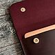 Кожаный чехол папка для ноутбука MacBook 13", 14". Чехол. ПРОСТРАНСТВО МАСТЕРОВ МОСТ. Ярмарка Мастеров.  Фото №7