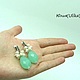 Серьги Свежесть мяты (кварц, натуральный жемчуг). Серьги классические. Юлия  (Ulika)  Авторские украшения. Ярмарка Мастеров.  Фото №5