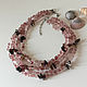 Necklace made of lepidocrocite, rose quartz and tourmaline. Necklace. Sonia Dov jewellery. My Livemaster. Фото №5