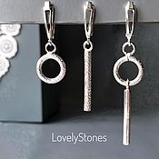Украшения handmade. Livemaster - original item A set of three earrings, silver asymmetrical earrings. Handmade.
