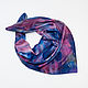 Order Dark Blue Silk Handkerchief Elegance. ArtBeklov. Livemaster. . Shawls1 Фото №3
