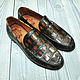 Men's loafers made of genuine crocodile leather, custom tailoring!, Loafers, St. Petersburg,  Фото №1