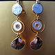 Gold-plated earrings with mother of pearl and pearls. Earrings. color of magic. My Livemaster. Фото №4