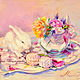 Oil painting on canvas, 50/40. Marshmallow rabbit, Pictures, Moscow,  Фото №1