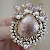 Украшения handmade. Livemaster - original item Sea Shell Brooch for Women, Designer Stylish Jewelry. Handmade.