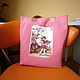 Order Beach Bag Coral Textile Shopping Bag Flower Fairy. mechty-o-lete. Livemaster. . Beach bag Фото №3