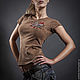 Angel Dark Brown. Футболки. Sanbenito. Интернет-магазин Ярмарка Мастеров.  Фото №2