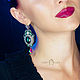 Soutache earrings Anna. Green Emerald Embroidered Earrings. Earrings. LADY-LIZA jewelry shop. My Livemaster. Фото №4