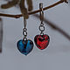 Earrings classic: ' Heart '. Earrings. glassquaill. Online shopping on My Livemaster.  Фото №2