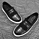 Slip-ons made of genuine ostrich leather, in black, to order!. Slip-ons. SHOES&BAGS. My Livemaster. Фото №4