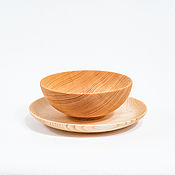 Посуда handmade. Livemaster - original item Set of wooden plates of the LOTOS series made of Cedar 2 PCs. TN55. Handmade.