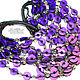 Колье фиолетовые оттенки (551) дизайнерские украшения, Колье, Салават,  Фото №1