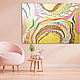 Interior painting abstract Coral sunset, Golden potal, Pictures, St. Petersburg,  Фото №1
