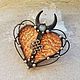 Order November Heart brooch covered with a thin layer of ice. #Ofel_way. Livemaster. . Brooches Фото №3