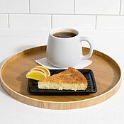 Для дома и интерьера handmade. Livemaster - original item Wooden round large tray. Breakfast. Art.2212. Handmade.