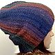 Knitted hat-cap pumpkin hat made of wool with vertical stripes. Caps. UrbanStyleKnit (usknits). My Livemaster. Фото №5