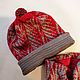 Accessories kits: Red hat and Snood set winter 204, Headwear Sets, Petrozavodsk,  Фото №1