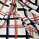  Checkered Silk white, Blue, Red. Fabric. AVS -dressshop. Online shopping on My Livemaster.  Фото №2