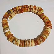 Работы для детей, handmade. Livemaster - original item Healing Beads made of raw amber as a gift to a woman mother 45 cm. Handmade.