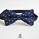 Dark blue tie with anchors for sale on the Internet for a photo shoot on holiday, photo shoot on the sea, for marine photo shoot for a wedding in a marine style, for family photo shoot family bow
