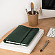 Leather notebook on the rings concise A5 Notepad made of genuine leather