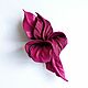 Order Magento Leather Flower Brooch Dark Pink Fuchsia. De-Si-Re. Livemaster. . Key chain Фото №3